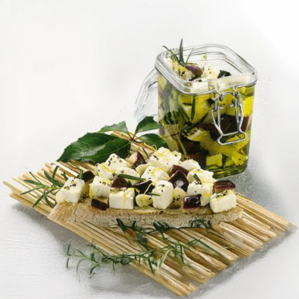 Pickled vegetables with cheese