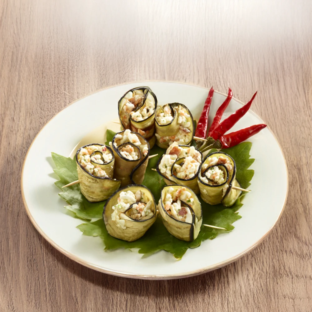 Aubergine rolls with FITAKI