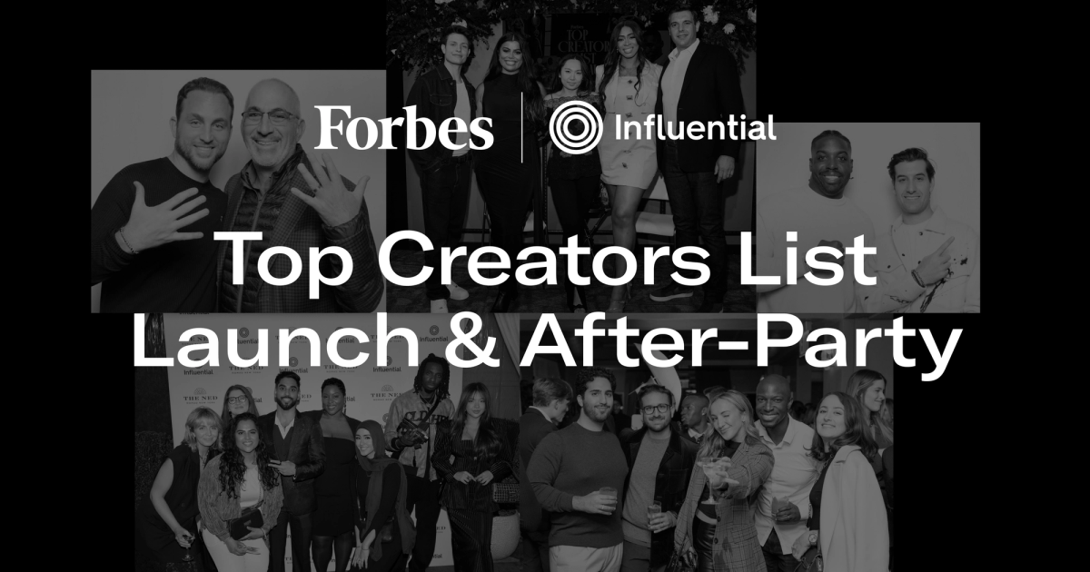 Forbes Top 50 Creators List Launch & AfterParty