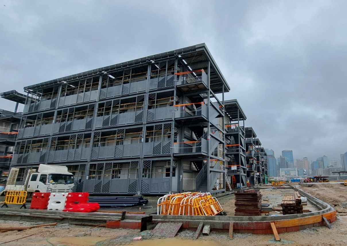 啟德郵輪碼社區隔離設施- 組裝合成建築項目模組化樓梯、走廊箱