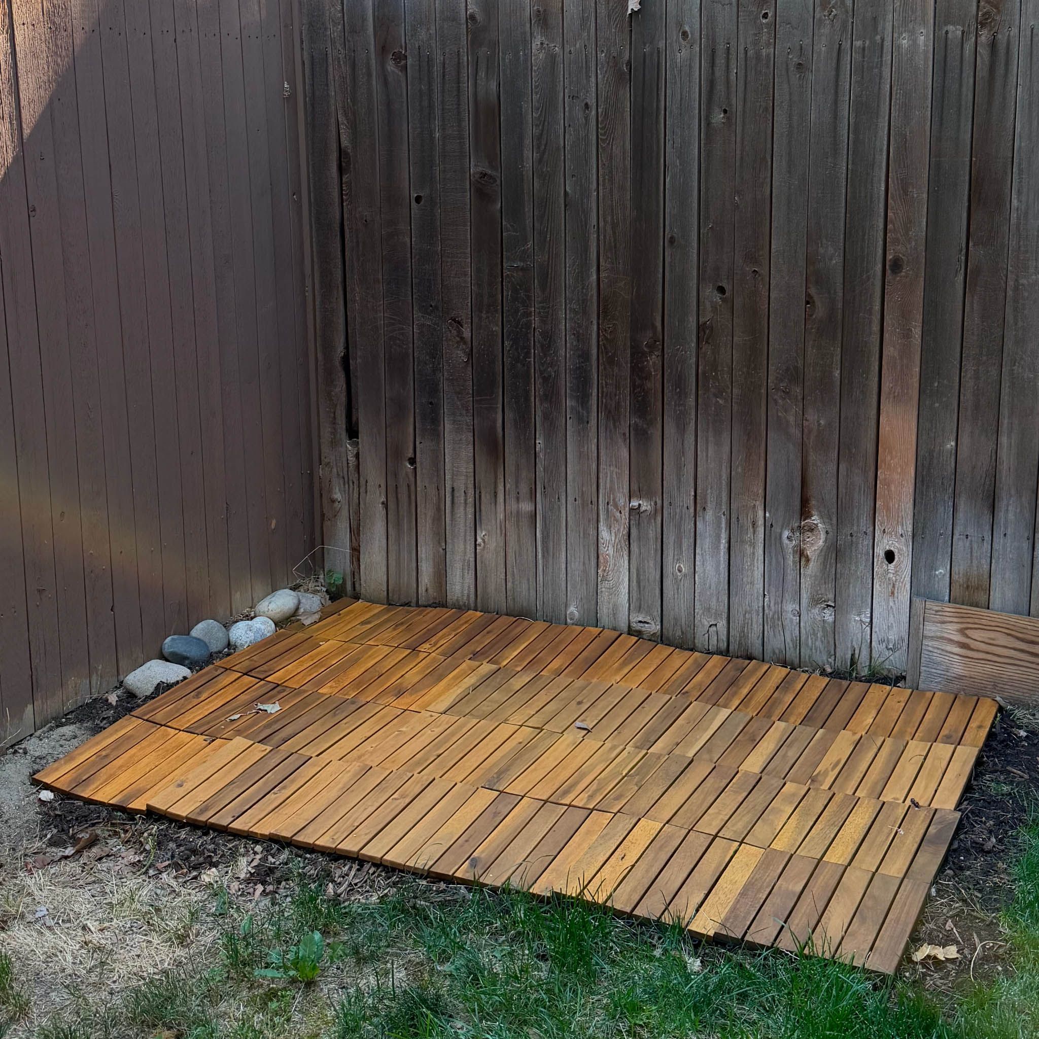 Shed assembly in progress