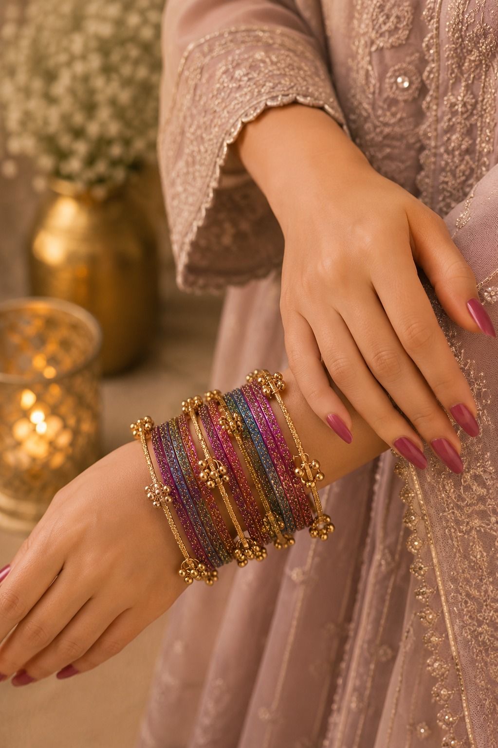 Noor-E-Rang Kashmiri Bangles Set