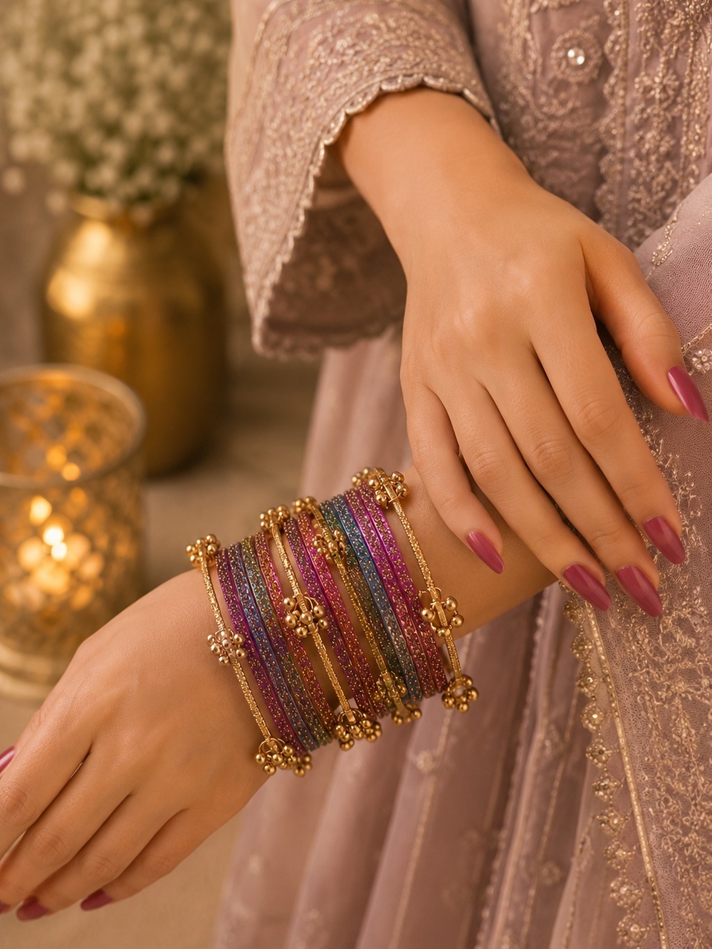 Noor-E-Rang Kashmiri Bangles Set