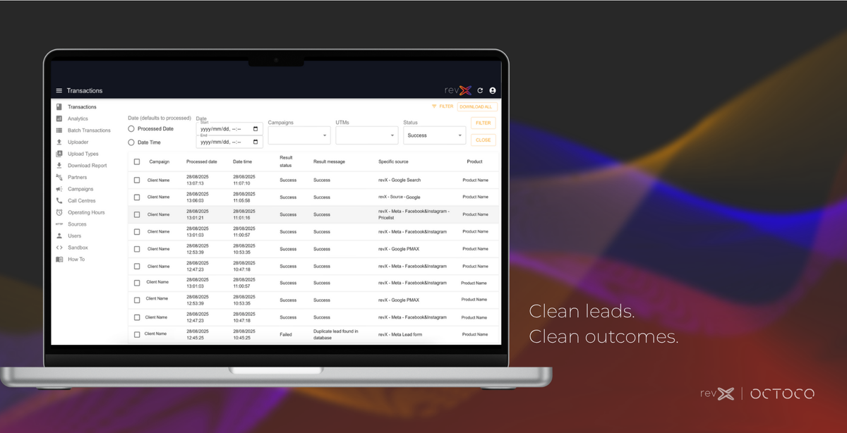 revx clean leads clean outcomes