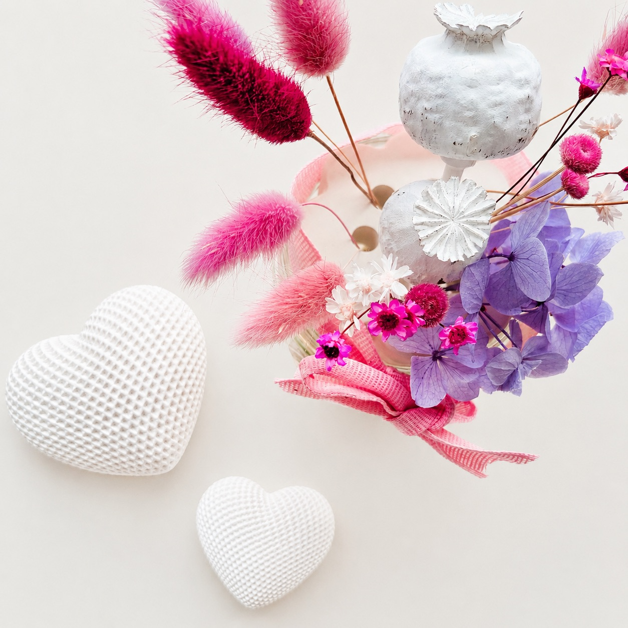 Herzen und Blume