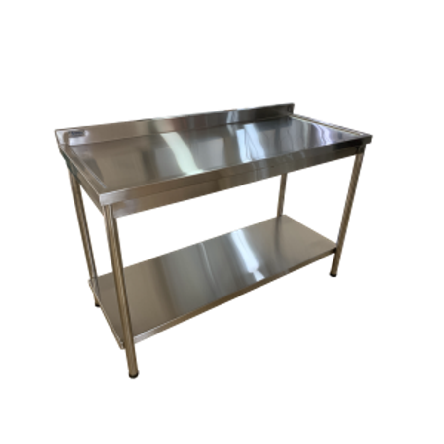 Mesa tipo entrepaño con salpicadero