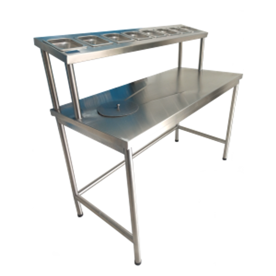 Mesa con repisa