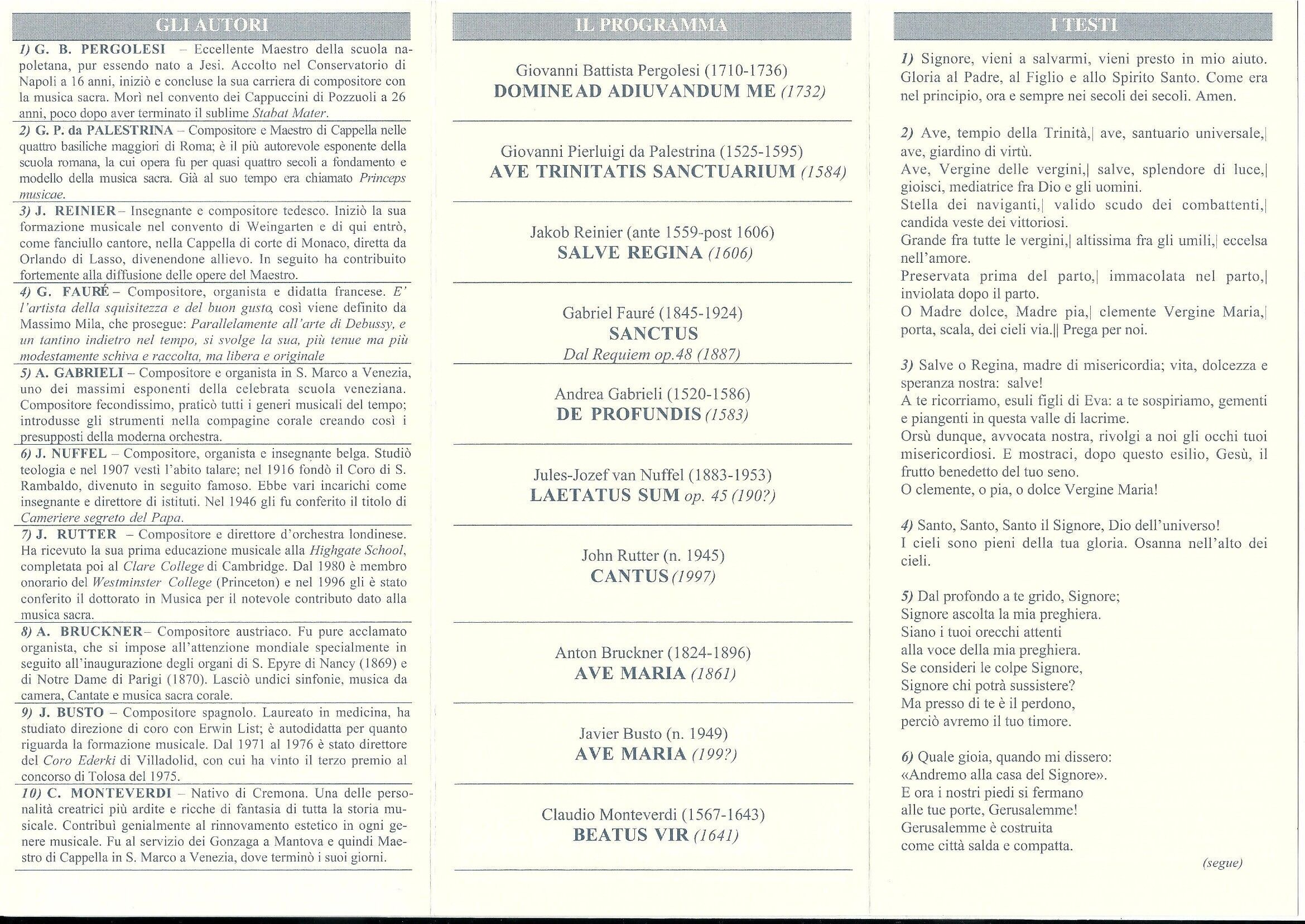Programma di sala 2