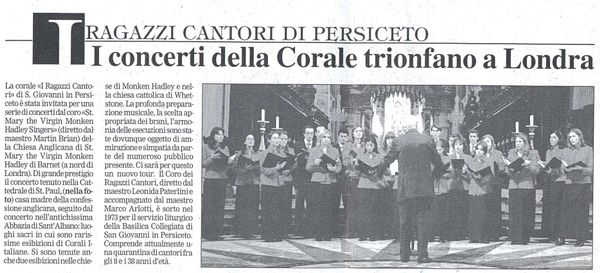 Londra, “Avvenire”, 21 novembre 2004