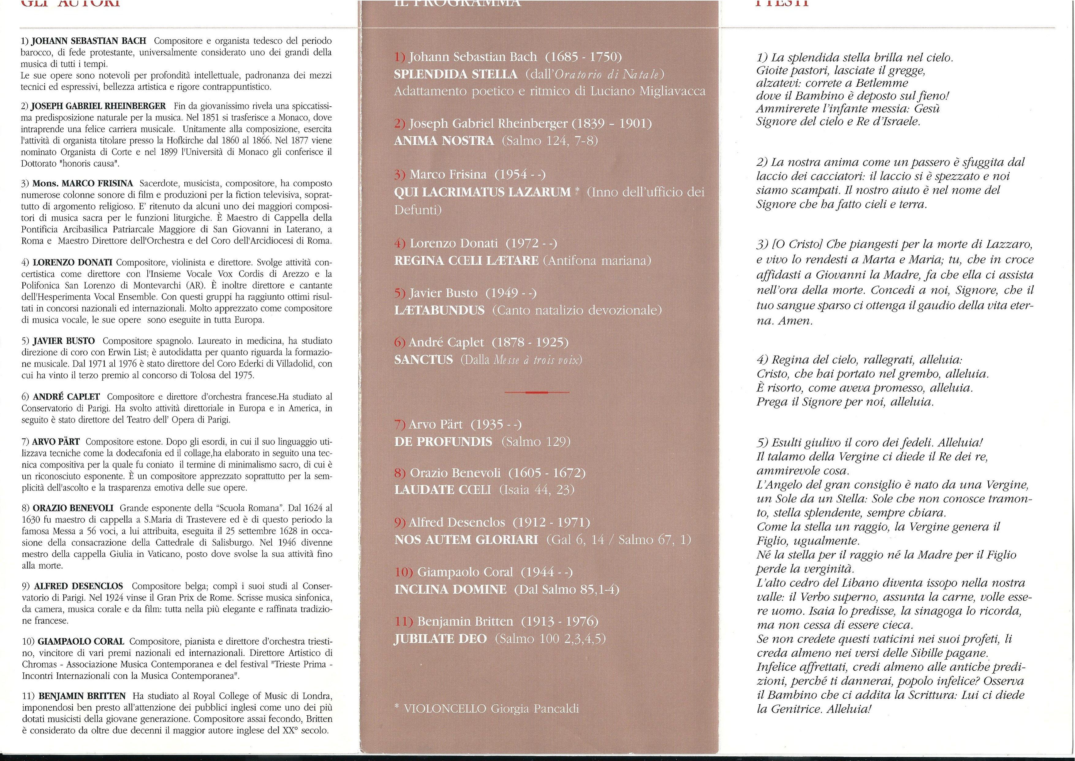 Programma di sala 2