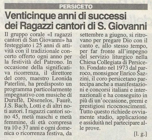 “il Resto del Carlino”, 7 luglio 1998