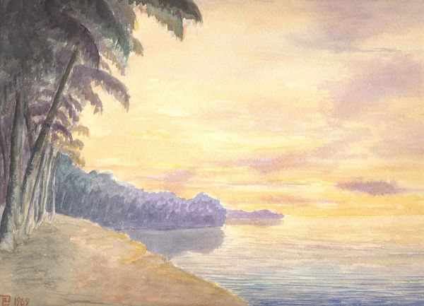 Tramonto sull’acqua, 12 agosto 1969