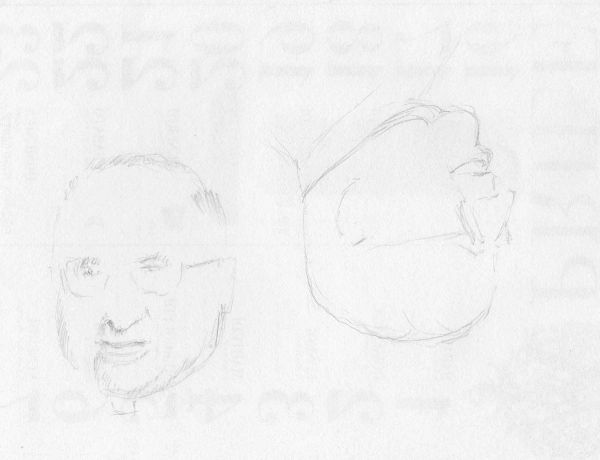 Studi per un ritratto di don Enrico, 1996