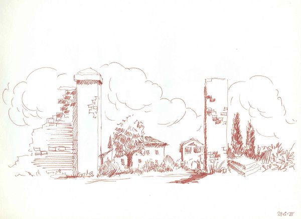 Casa colonica con silos, 29 maggio 1975