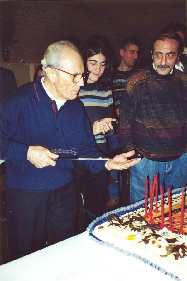 Festa per i 25 anni del maestro alla guida del coro, 2000