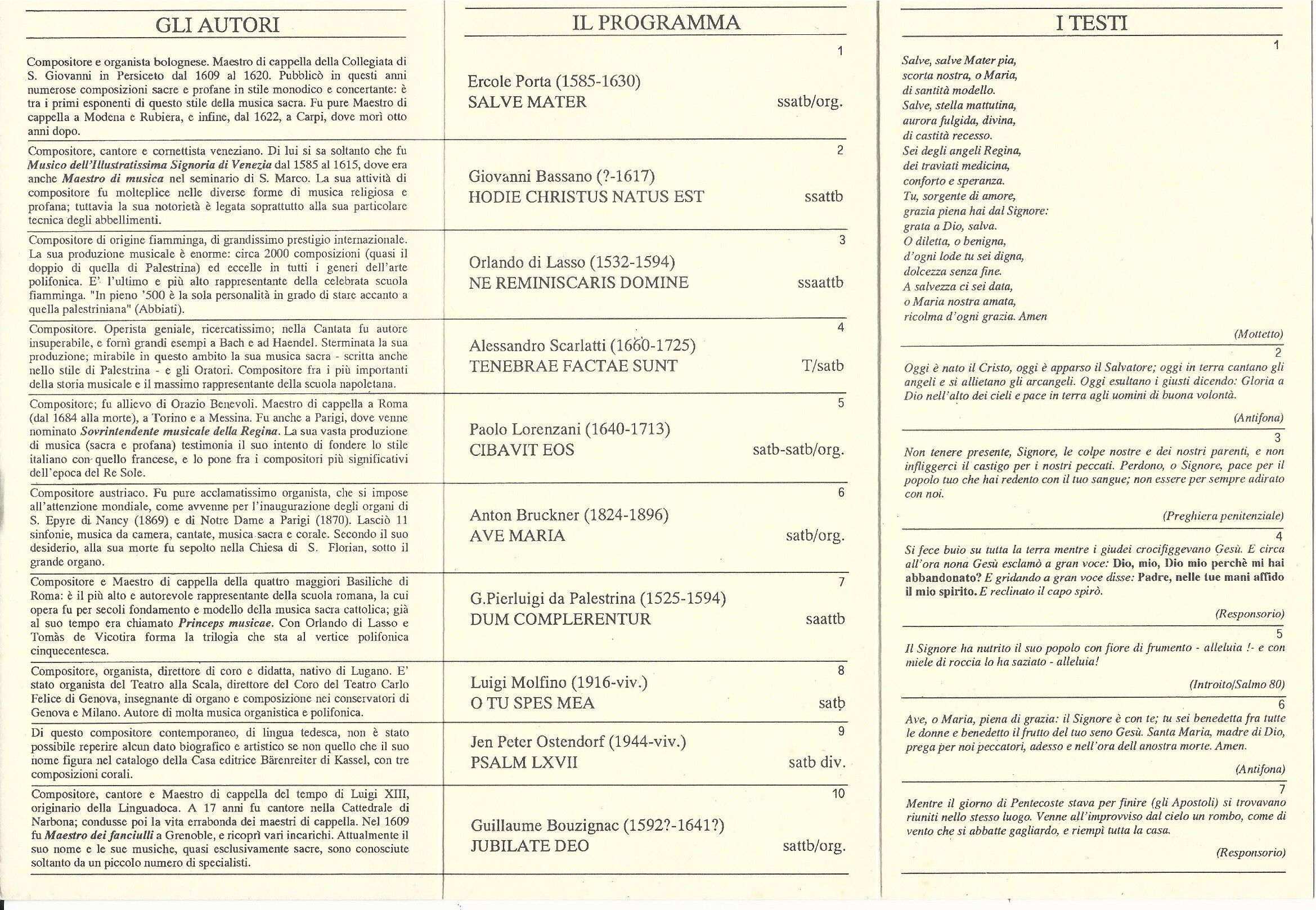 Programma di sala 2