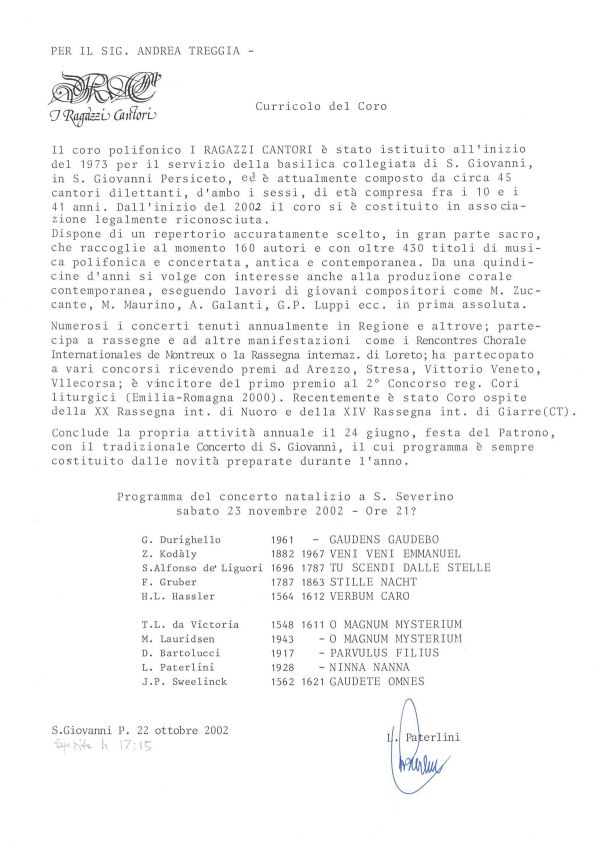 San Severino, 23 novembre 2002