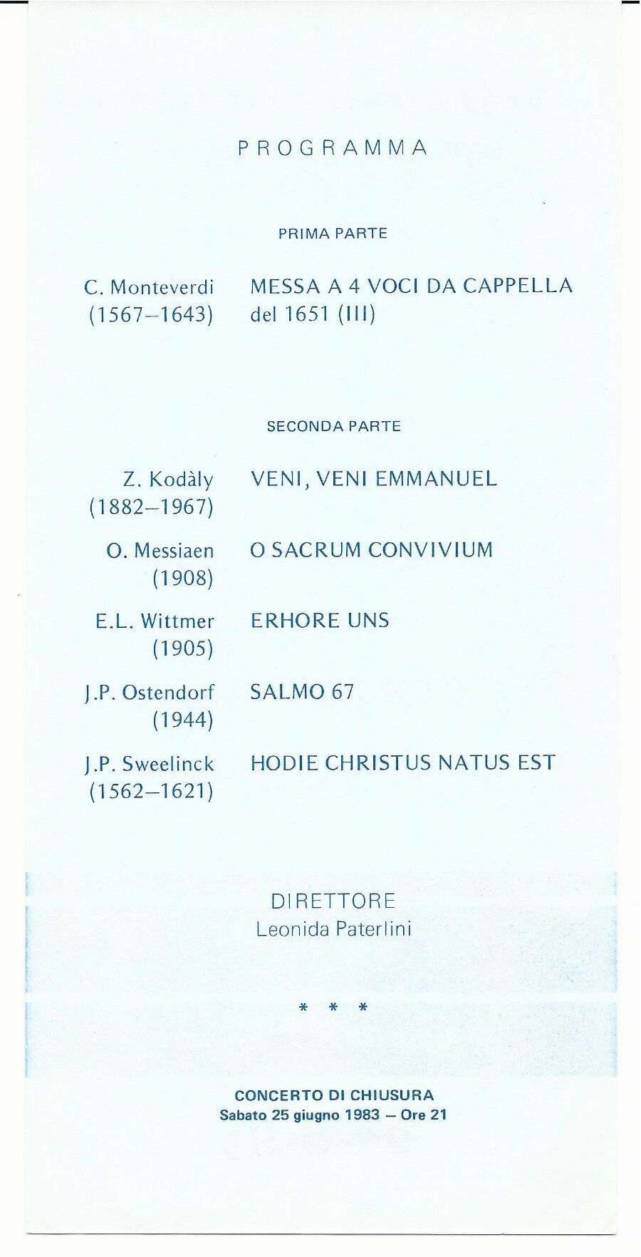 Programma di sala 2