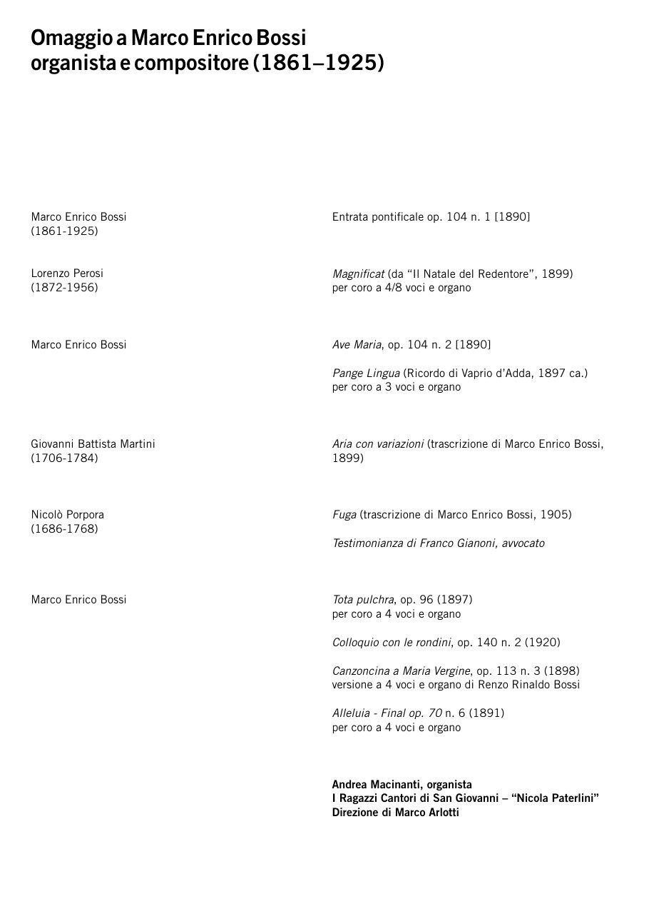 Programma dei Vesperali (3/3)