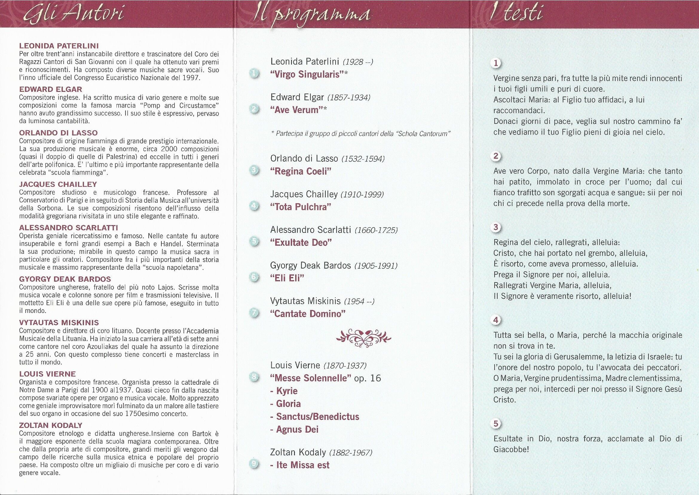Programma di sala 2