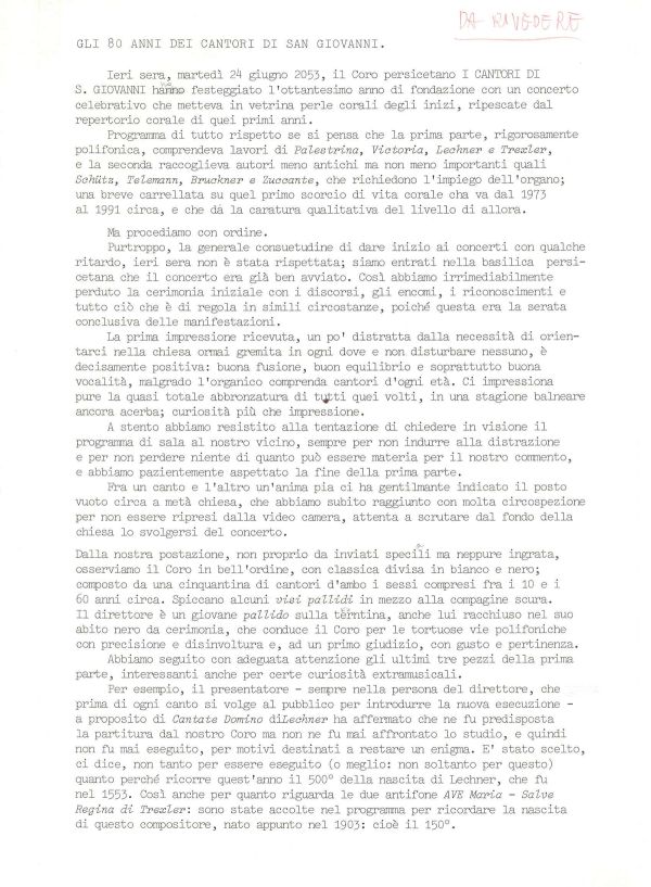 Gli 80 anni dei Cantori di San Giovanni, 25 agosto 1992 (1/4)
