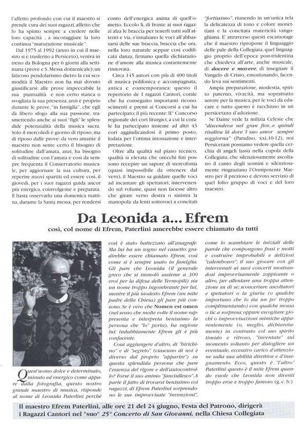 I 25 anni di Paterlini, “Il Persicetano”, giugno 2001 (2/2)