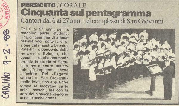 “il Resto del Carlino”, 9 febbraio 1988
