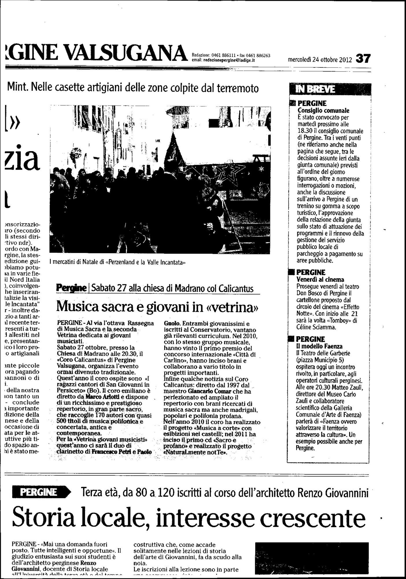 L’Adige, 24 ottobre 2012