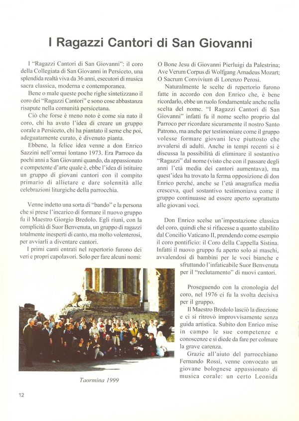 Opuscolo per il 50º di sacerdozio di don Enrico, 2009 (1/2)