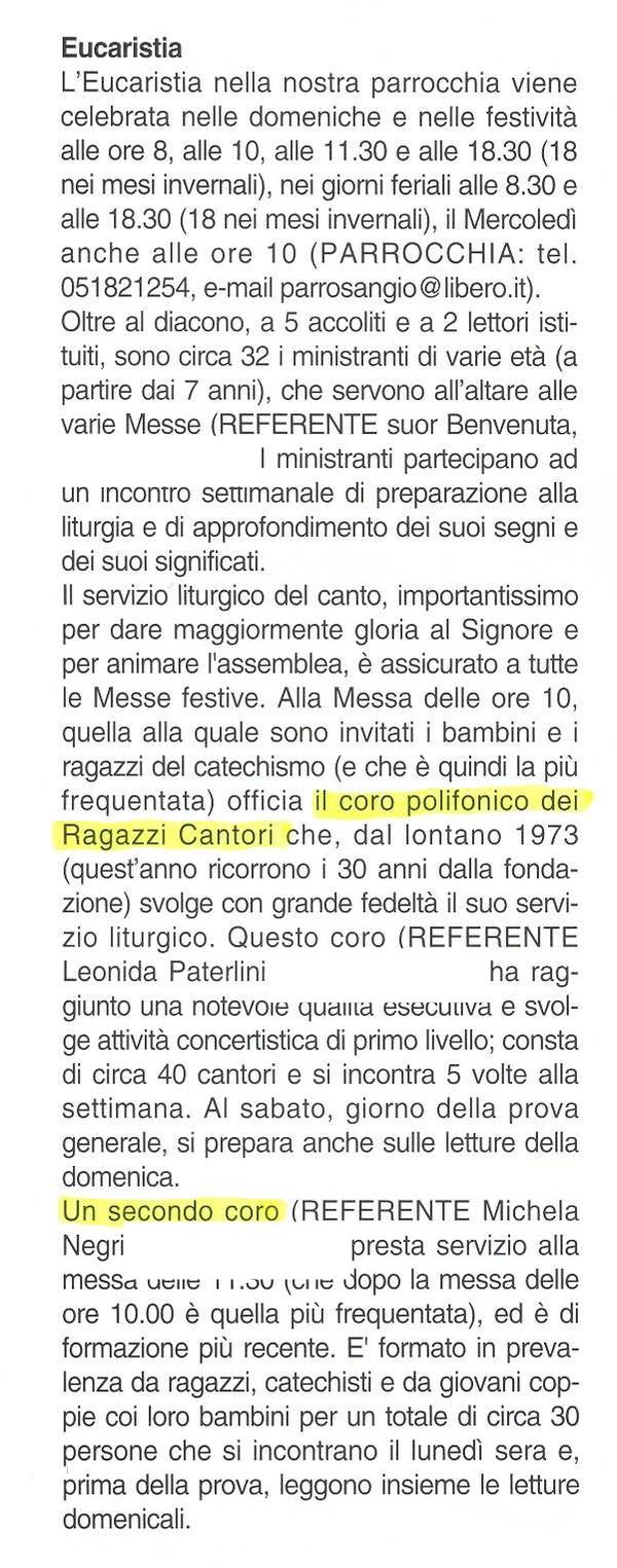 “La voce che chiama”, marzo 2003