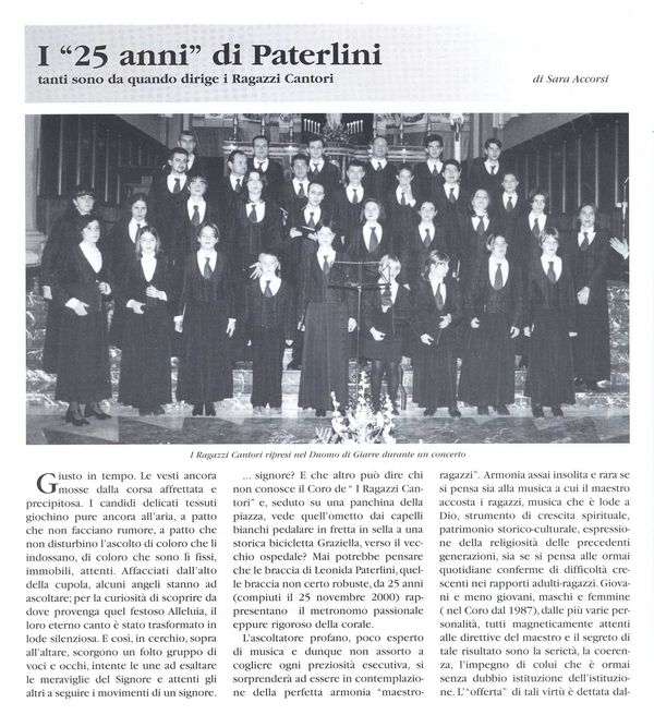 I 25 anni di Paterlini, “Il Persicetano”, giugno 2001 (1/2)