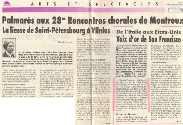 Montreux, 13 aprile 1992