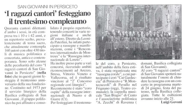 “il Resto del Carlino”, 15 giugno 2003