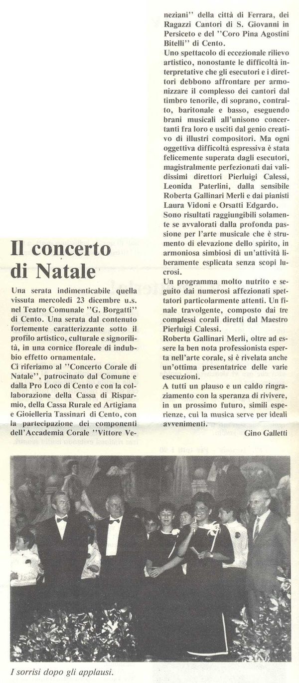 “Il Ragno – Gazzetta di Cento”, 3 gennaio 1988
