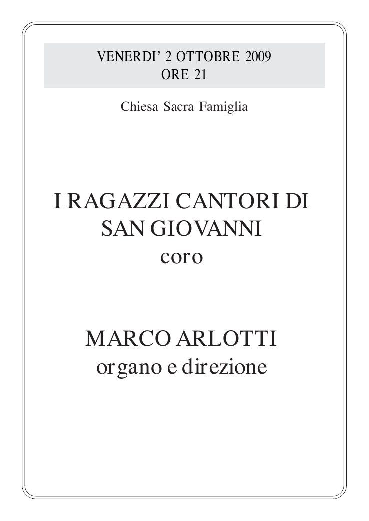 Il settembre organistico fabrianese 2009 (1/4)