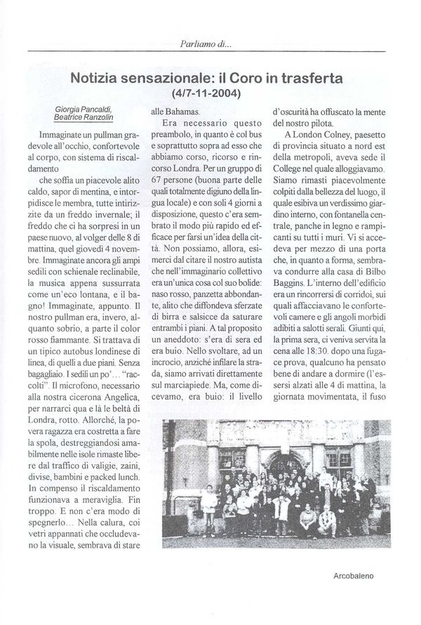 “Arcobaleno”, dicembre 2004 (1/3)