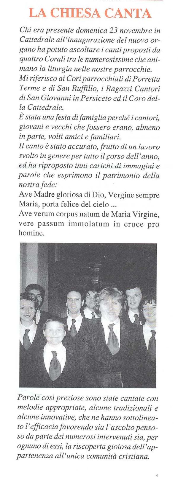 “Insieme Notizie”, 5 dicembre 1997
