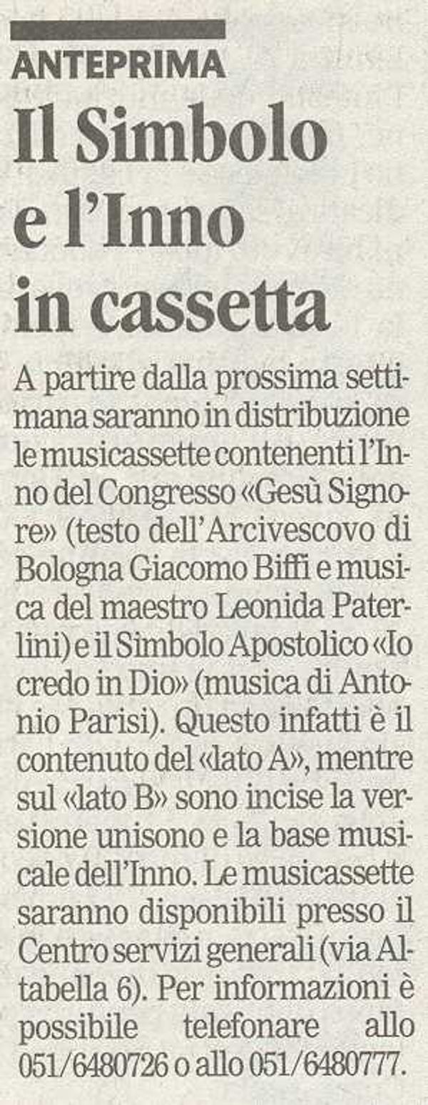 “Avvenire”, 10 novembre 1996
