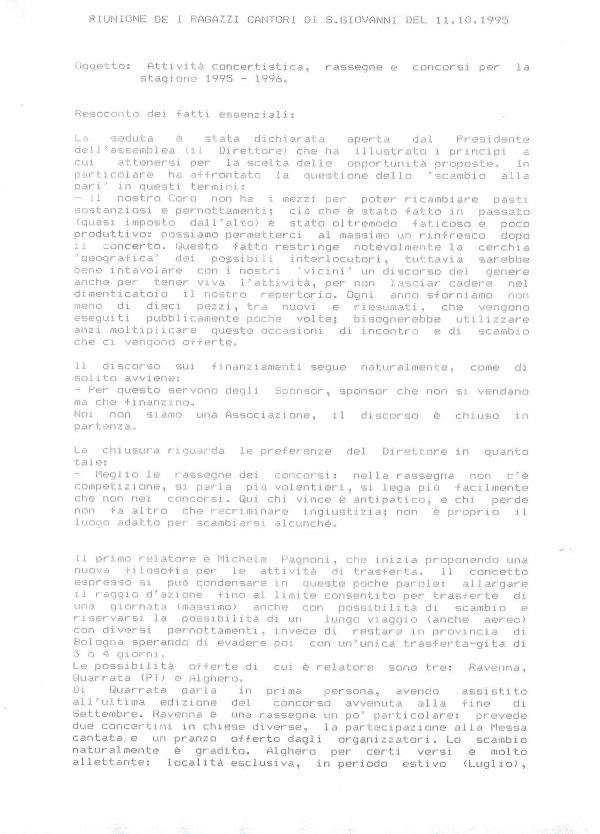 Stefano Ghedini, verbale della riunione dell’11 ottobre 1995 (1/2)