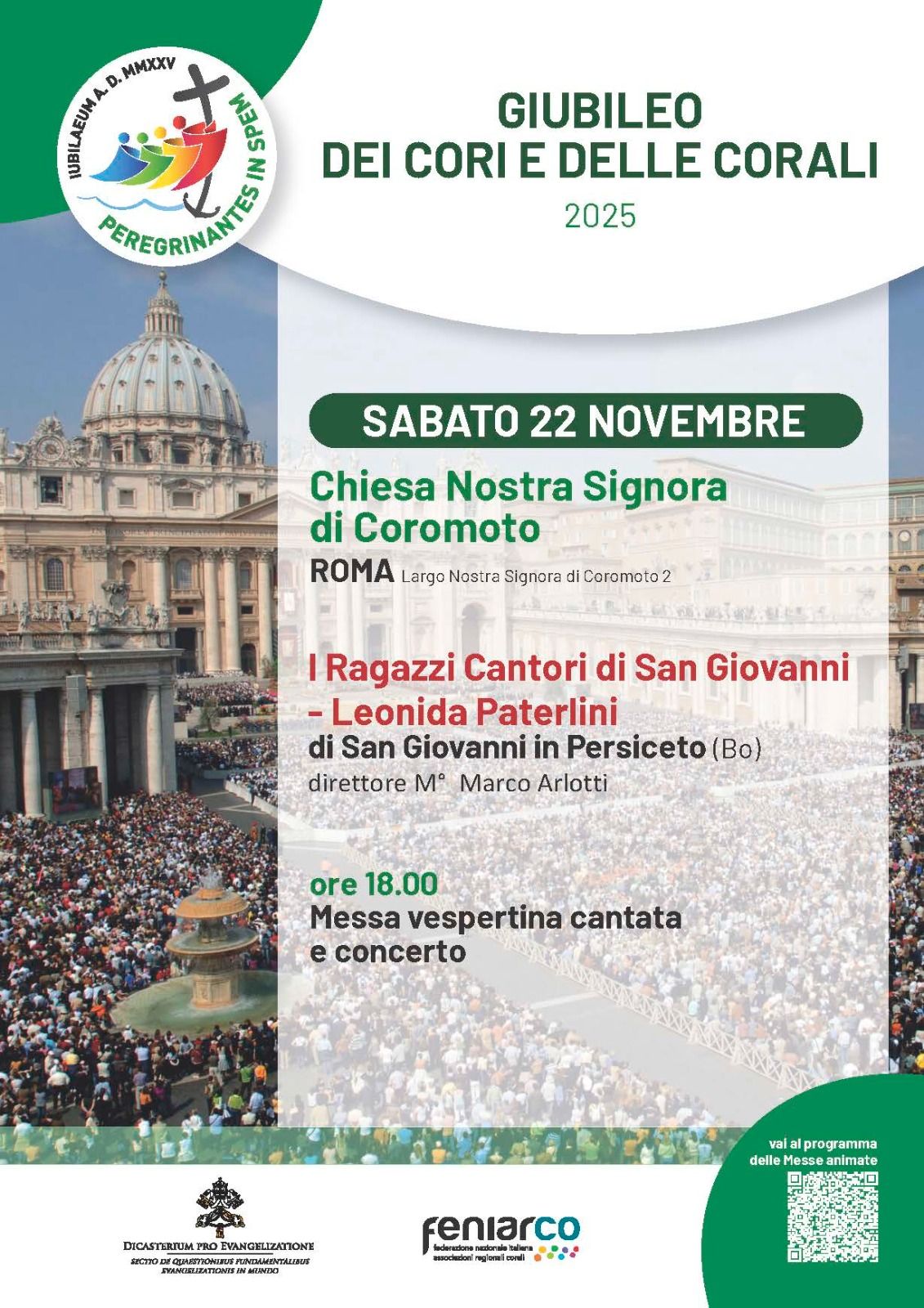 Il coro al Giubileo dei cori a Roma
