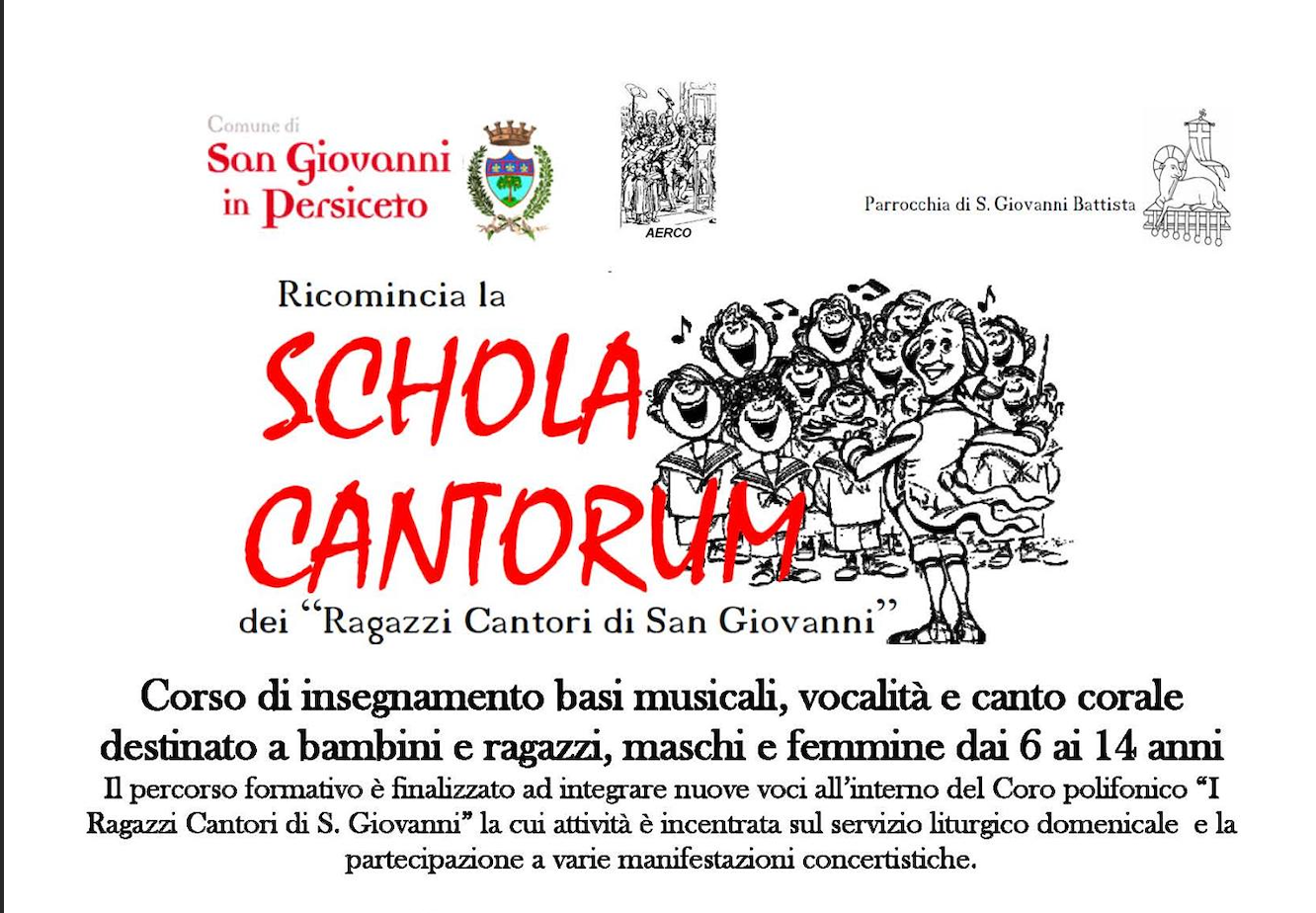 Ricomincia la Schola Cantorum