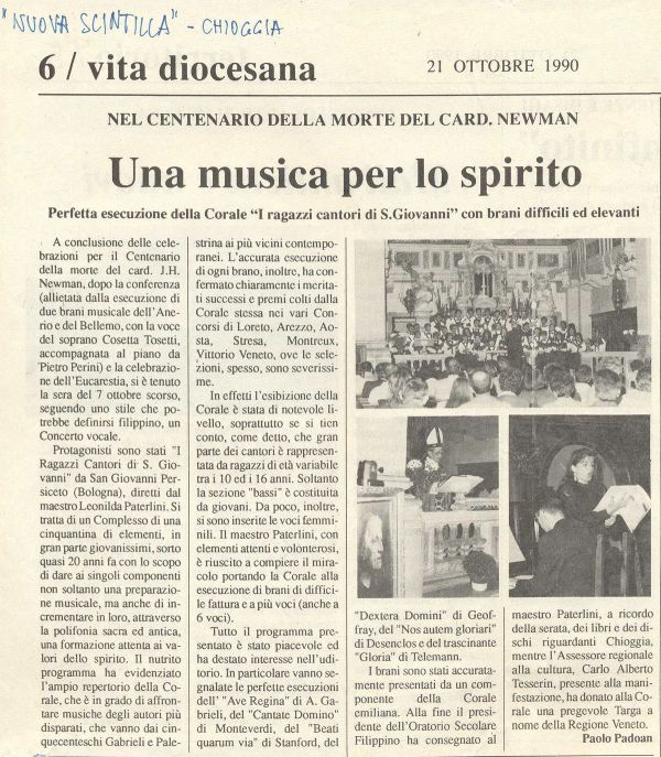 Chioggia, “Nuova Scintilla”, 21 ottobre 1990