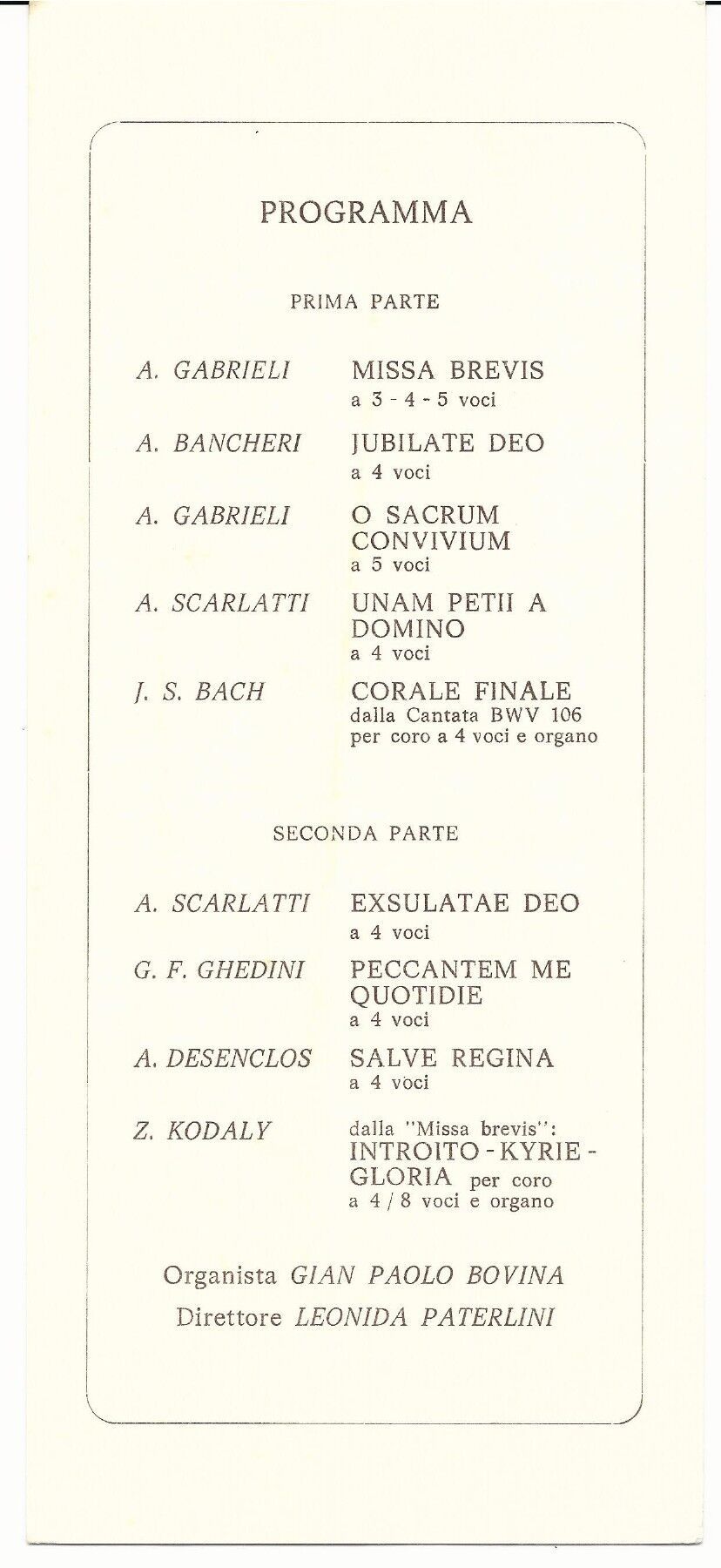 Programma di sala 2