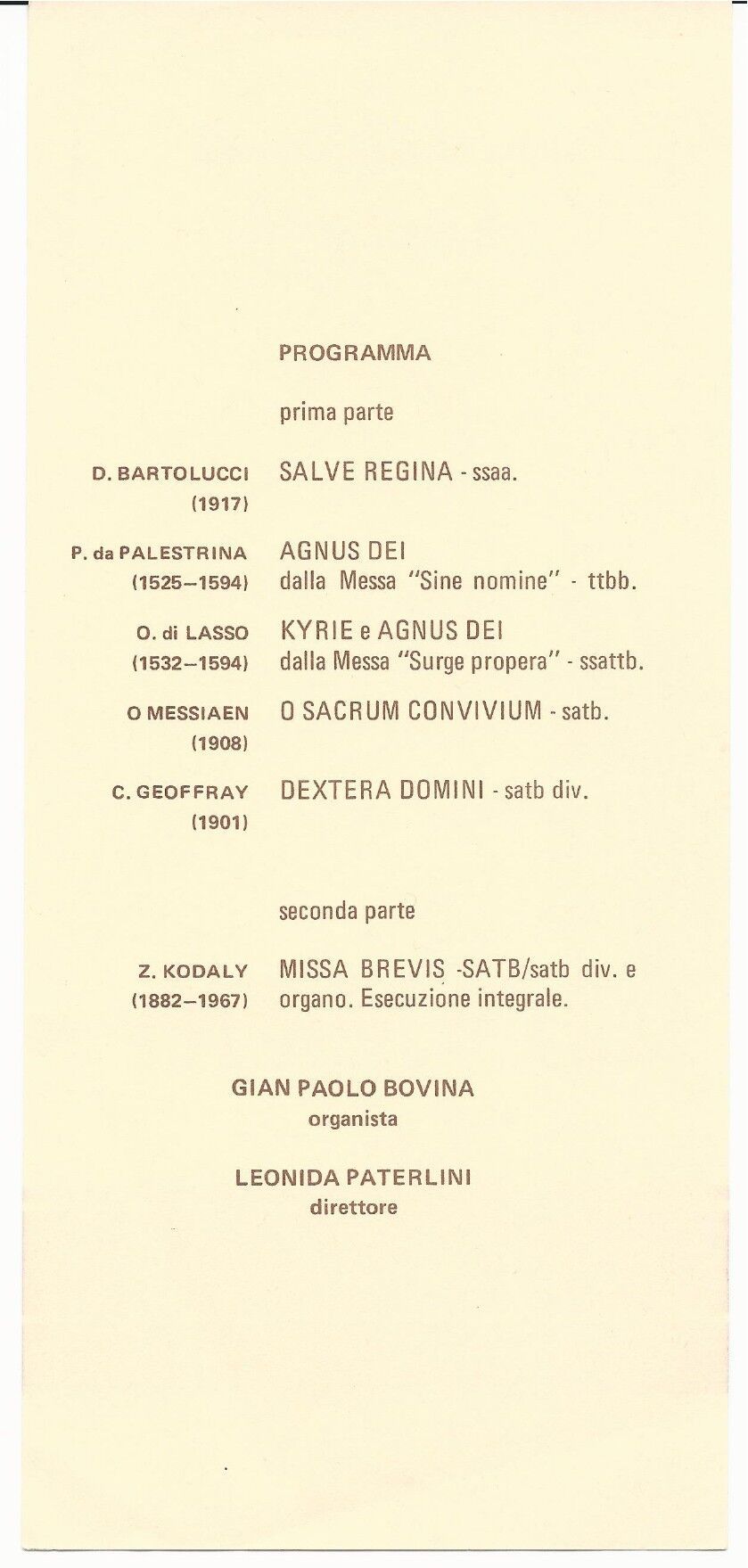 Programma di sala 2