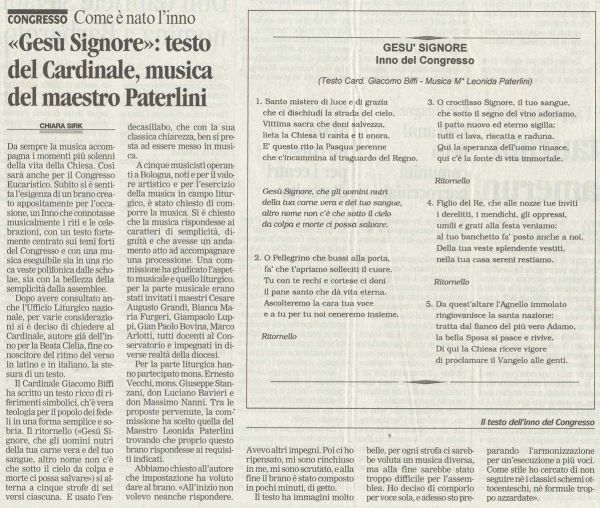 “Avvenire” Bologna Sette, 22 settembre 1996