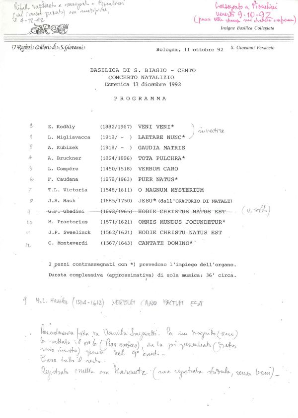 Cento, 13 dicembre 1992