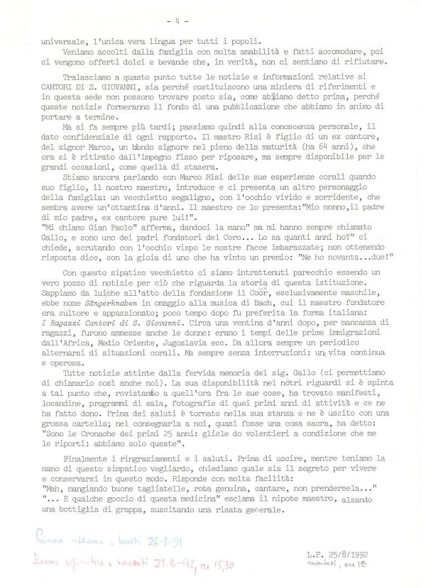 Gli 80 anni dei Cantori di San Giovanni, 25 agosto 1992 (4/4)