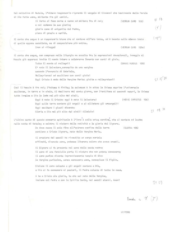 Veglia di Natale, dicembre 1986 (2/2)