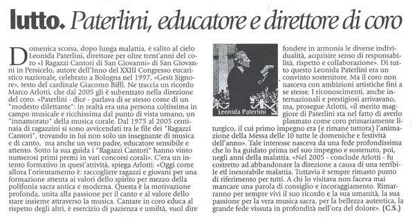 “Avvenire”, 2 gennaio 2011