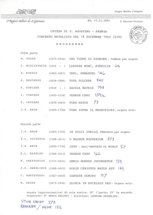 Faenza, 19 dicembre 1992